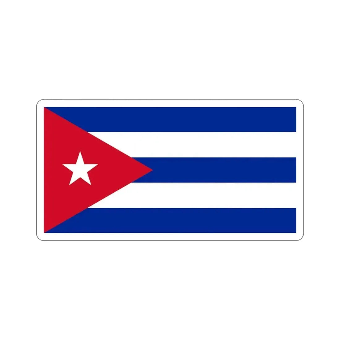 Flag of Cuba STICKER Vinyl Die-Cut Decal - The Sticker Space
