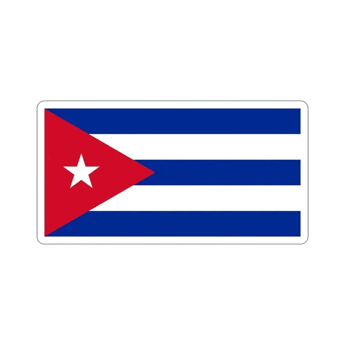 Flag of Cuba STICKER Vinyl Die-Cut Decal - The Sticker Space