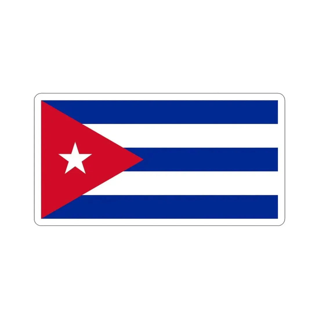 Flag of Cuba STICKER Vinyl Die-Cut Decal - The Sticker Space