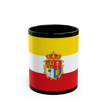 Flag of Cuenca Spain - Black Coffee Mug-11oz-The Sticker Space