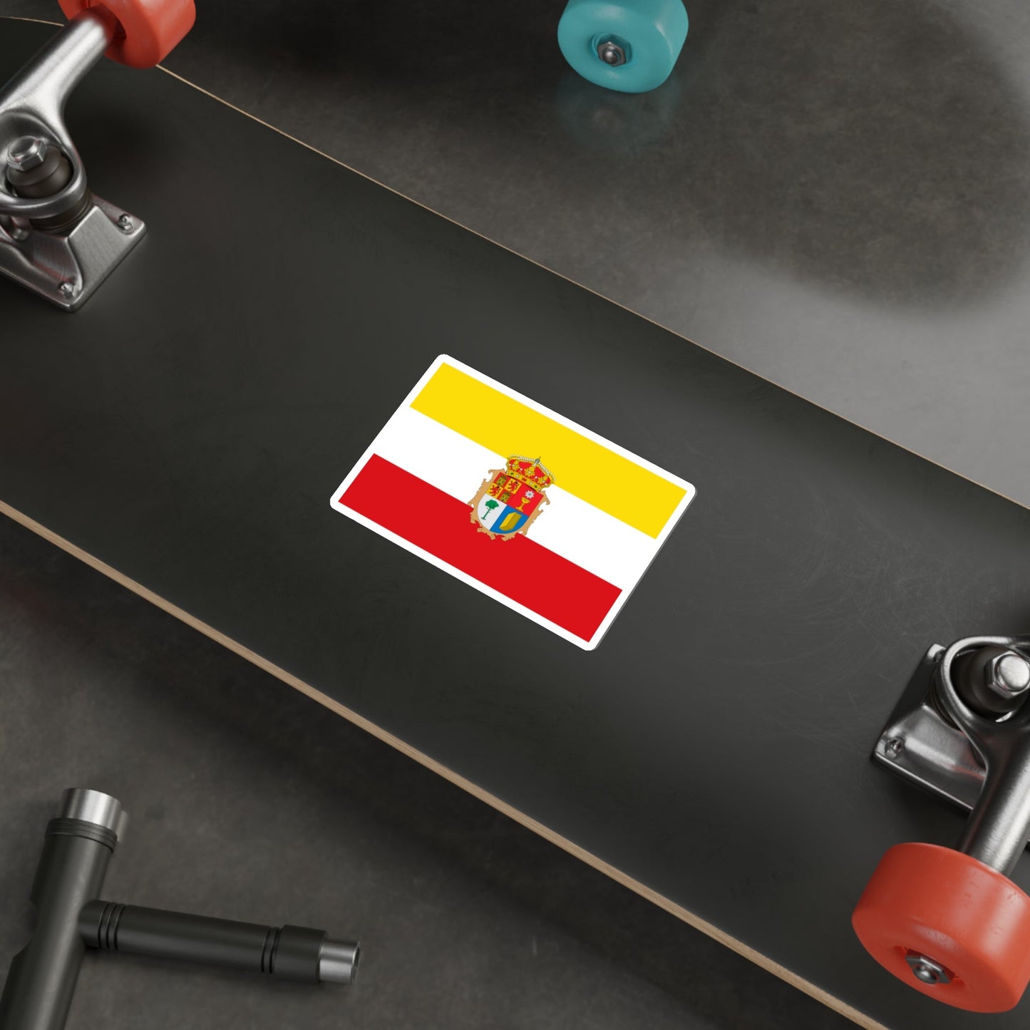 Flag of Cuenca Spain STICKER Vinyl Die-Cut Decal-The Sticker Space