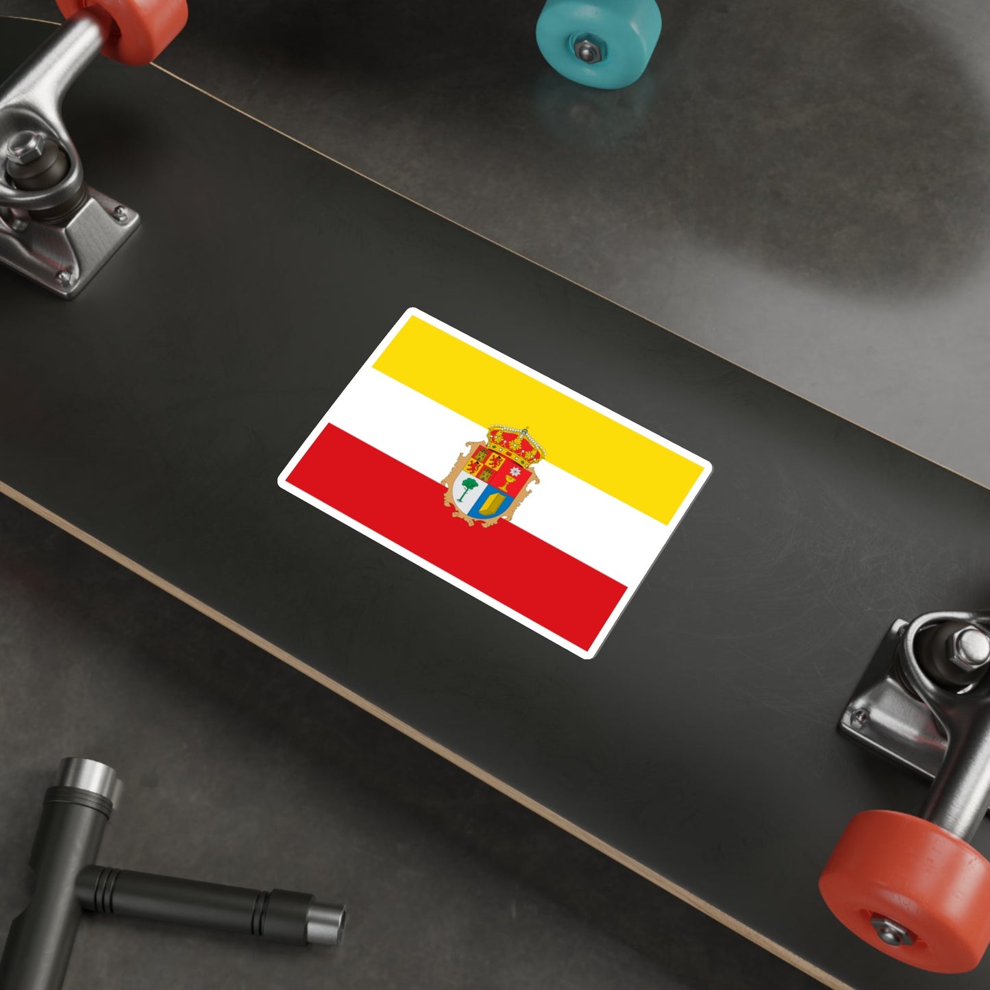 Flag of Cuenca Spain STICKER Vinyl Die-Cut Decal-The Sticker Space