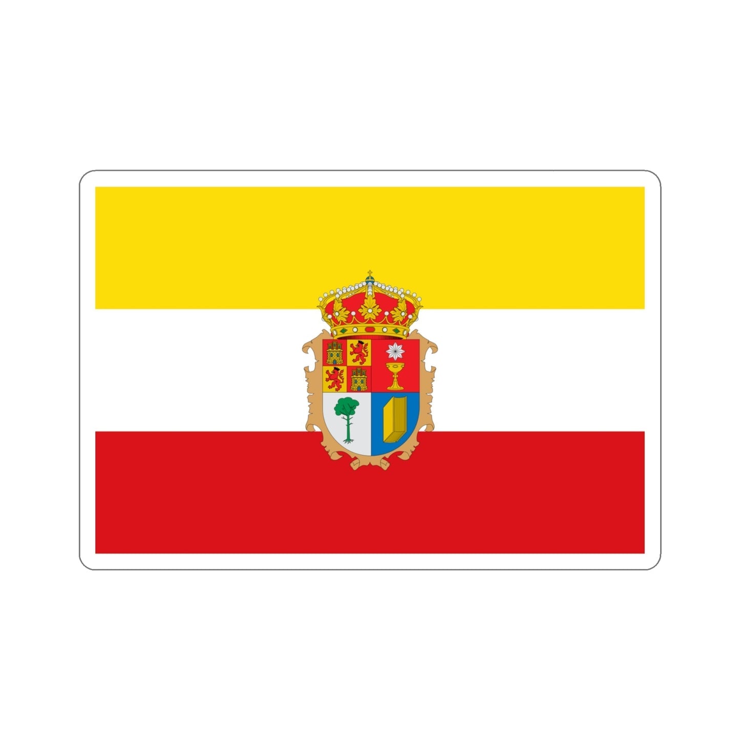 Flag of Cuenca Spain STICKER Vinyl Die-Cut Decal-4 Inch-The Sticker Space