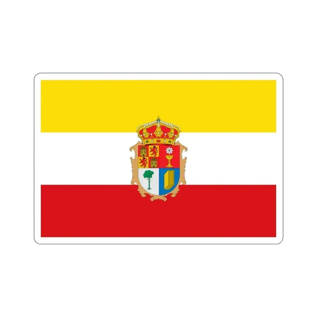 Flag of Cuenca Spain STICKER Vinyl Die-Cut Decal 4 Inch - The Sticker Space
