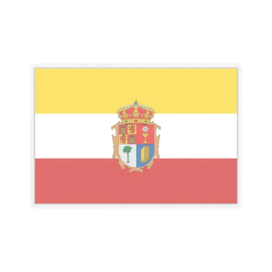Flag of Cuenca Spain - STICKER Vinyl Kiss-Cut Decal 2 Inch Transparent - The Sticker Space