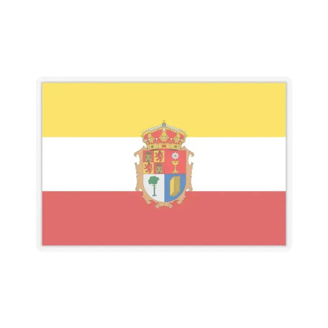 Flag of Cuenca Spain - STICKER Vinyl Kiss-Cut Decal 3 Inch Transparent - The Sticker Space