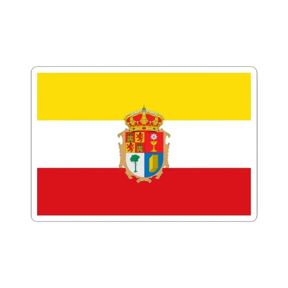 Flag of Cuenca Spain - STICKER Vinyl Kiss-Cut Decal 3 Inch White - The Sticker Space