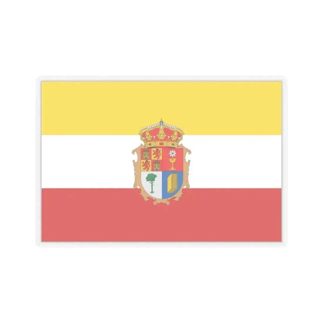 Flag of Cuenca Spain - STICKER Vinyl Kiss-Cut Decal 4 Inch Transparent - The Sticker Space