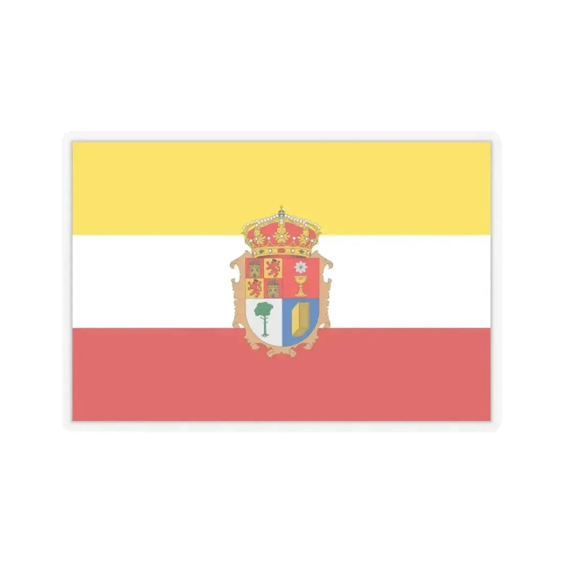 Flag of Cuenca Spain - STICKER Vinyl Kiss-Cut Decal 6 Inch Transparent - The Sticker Space