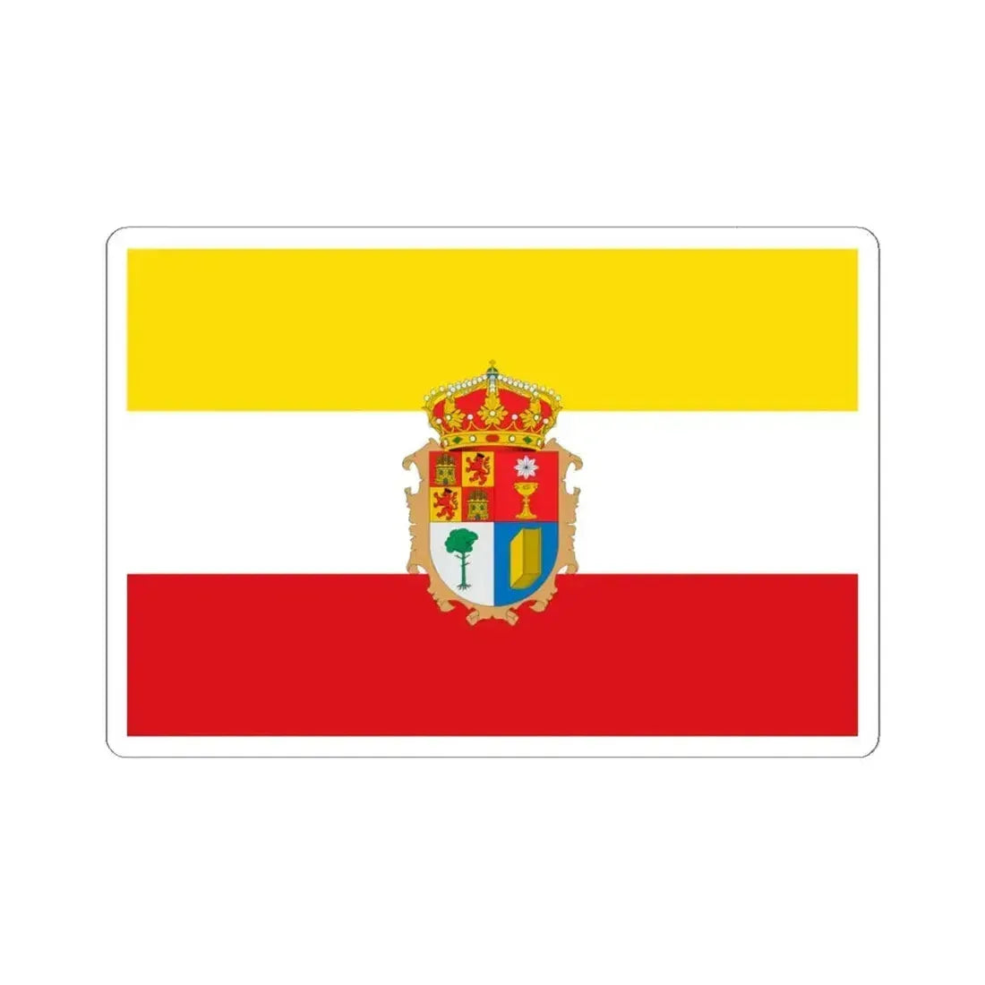 Flag of Cuenca Spain - STICKER Vinyl Kiss-Cut Decal 6 Inch White - The Sticker Space