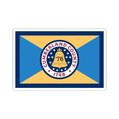 Flag of Cumberland County New Jersey (United States) STICKER Vinyl Kiss-Cut Decal 4 Inch White - The Sticker Space