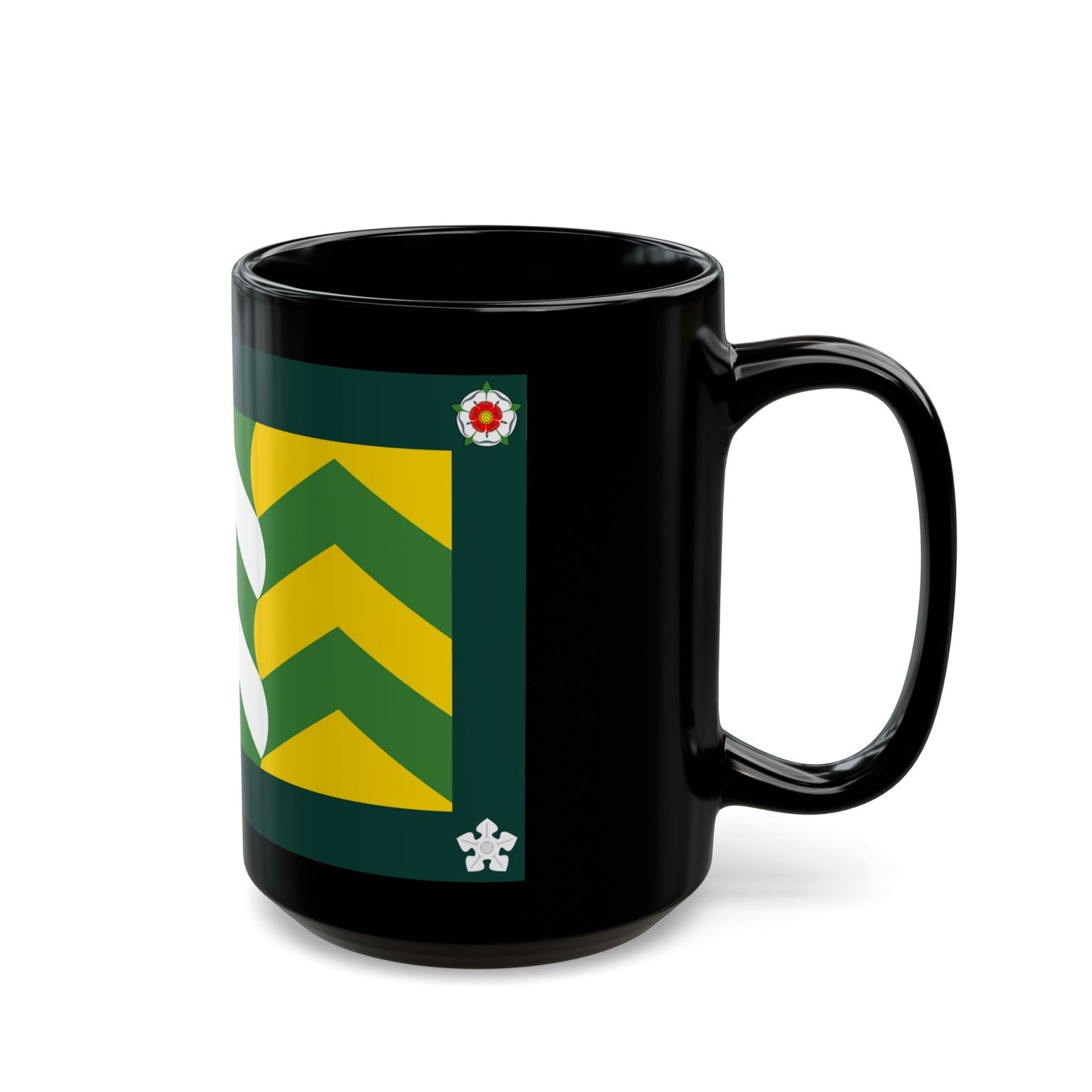 Flag of Cumbria UK - Black Coffee Mug-The Sticker Space