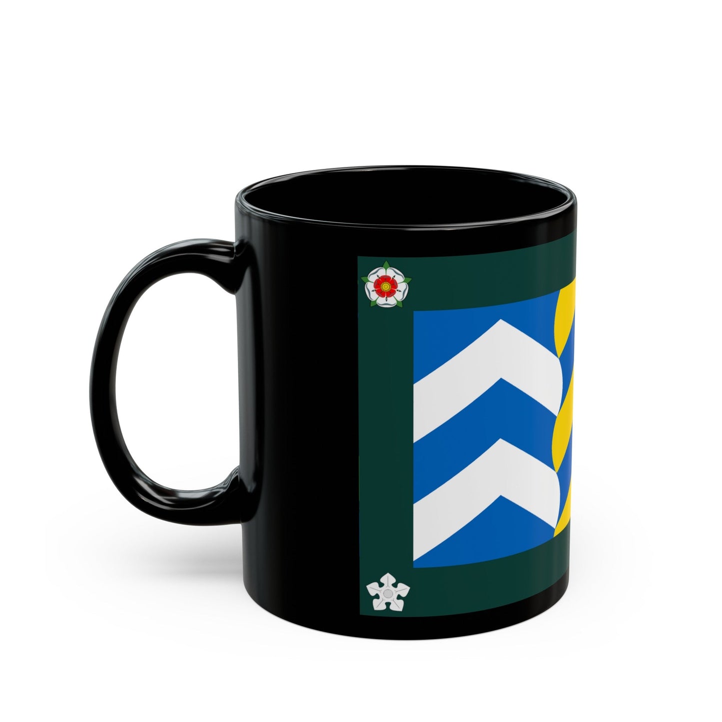 Flag of Cumbria UK - Black Coffee Mug-The Sticker Space