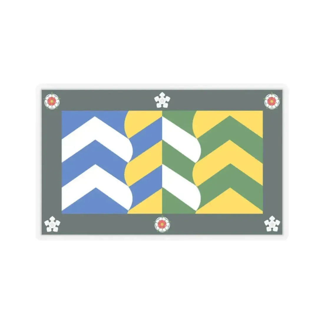 Flag of Cumbria UK - STICKER Vinyl Kiss-Cut Decal 2 Inch Transparent - The Sticker Space