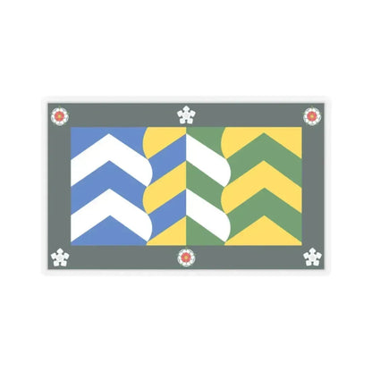 Flag of Cumbria UK - STICKER Vinyl Kiss-Cut Decal 2 Inch Transparent - The Sticker Space