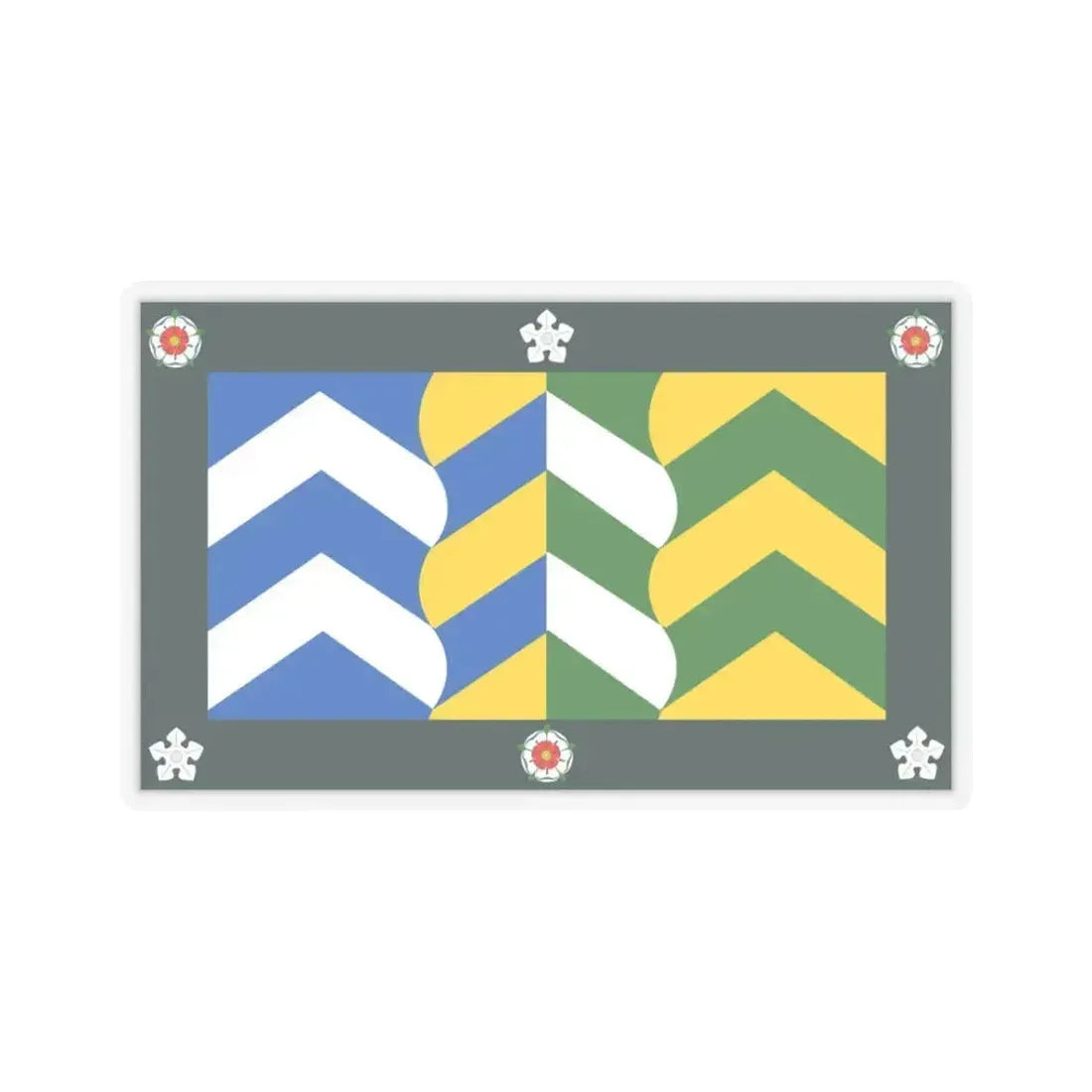 Flag of Cumbria UK - STICKER Vinyl Kiss-Cut Decal 3 Inch Transparent - The Sticker Space