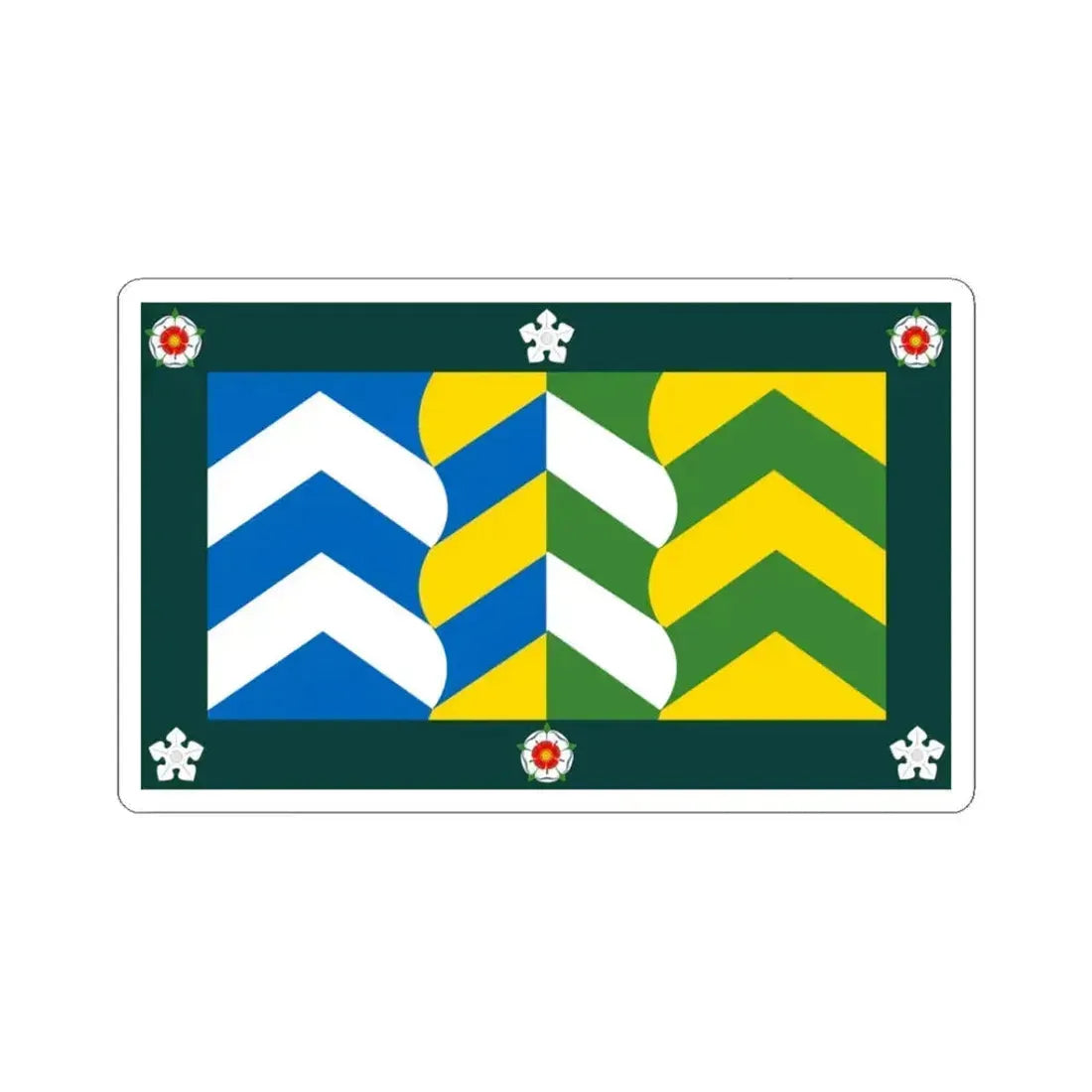 Flag of Cumbria UK - STICKER Vinyl Kiss-Cut Decal 3 Inch White - The Sticker Space