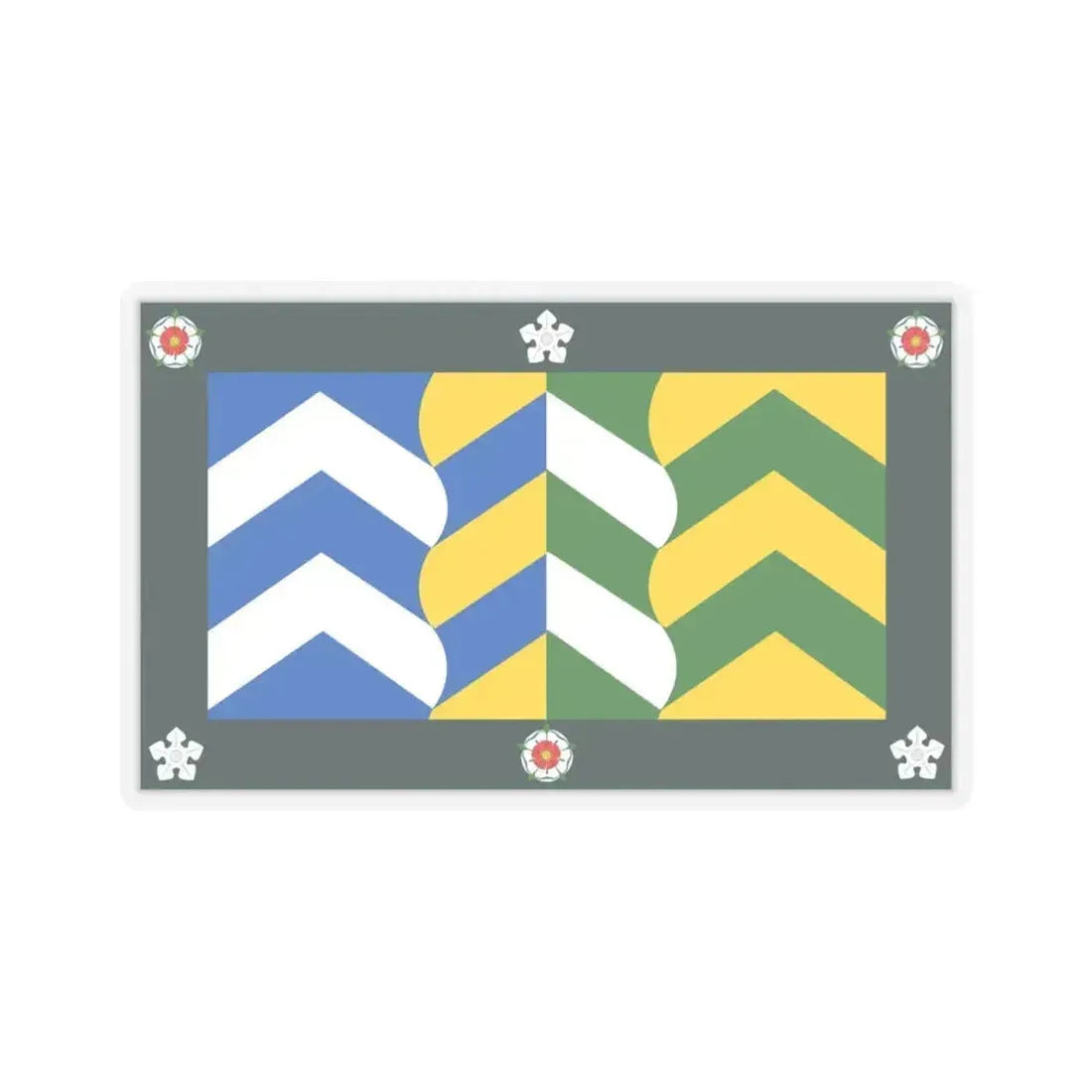 Flag of Cumbria UK - STICKER Vinyl Kiss-Cut Decal 6 Inch Transparent - The Sticker Space