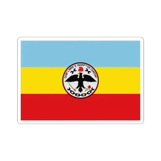 Flag of Cundinamarca (Colombia) STICKER Vinyl Kiss-Cut Decal 2 Inch White - The Sticker Space