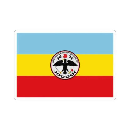 Flag of Cundinamarca (Colombia) STICKER Vinyl Kiss-Cut Decal 3 Inch White - The Sticker Space