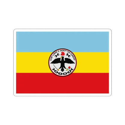 Flag of Cundinamarca (Colombia) STICKER Vinyl Kiss-Cut Decal 4 Inch White - The Sticker Space