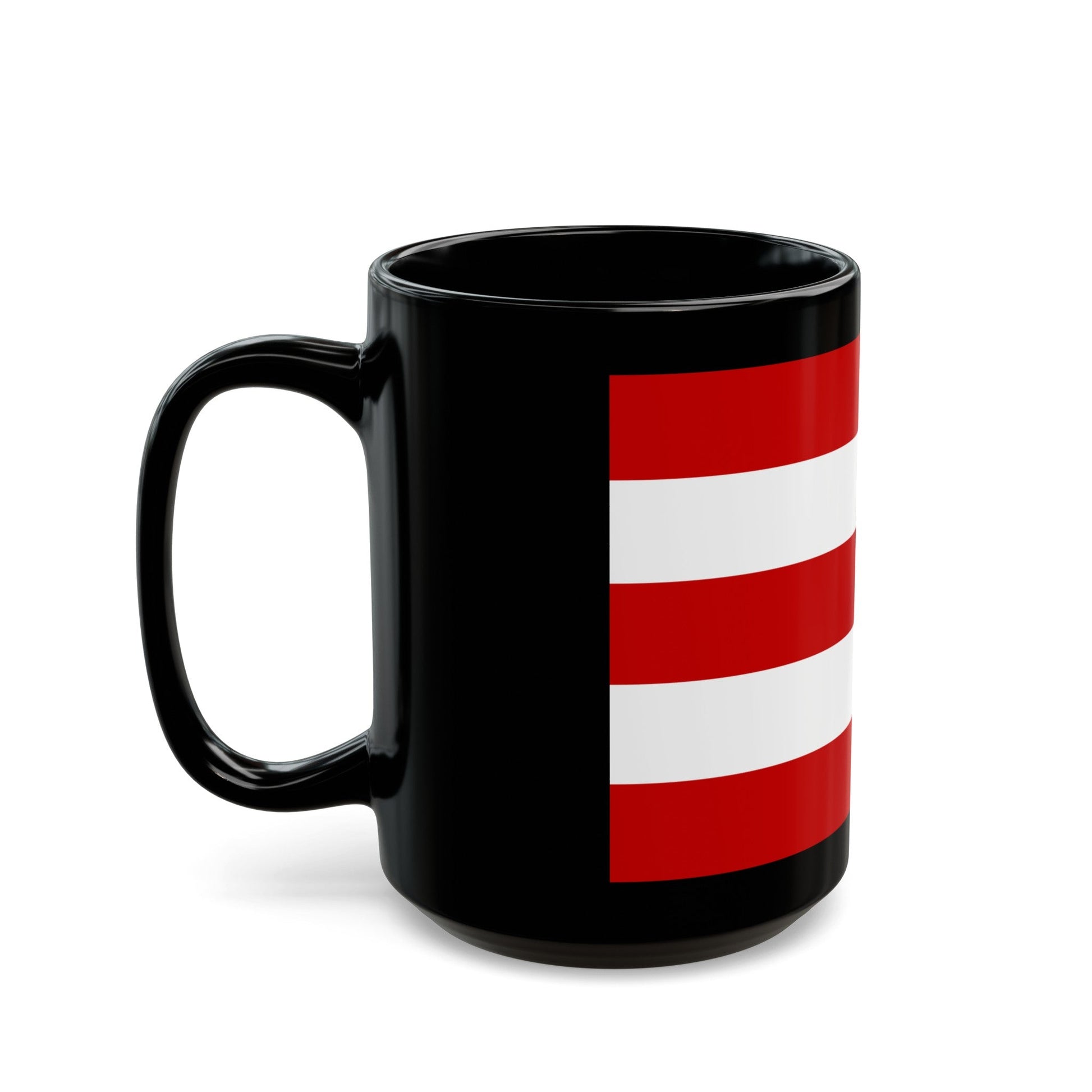 Flag of Cuneo Italy - Black Coffee Mug-The Sticker Space