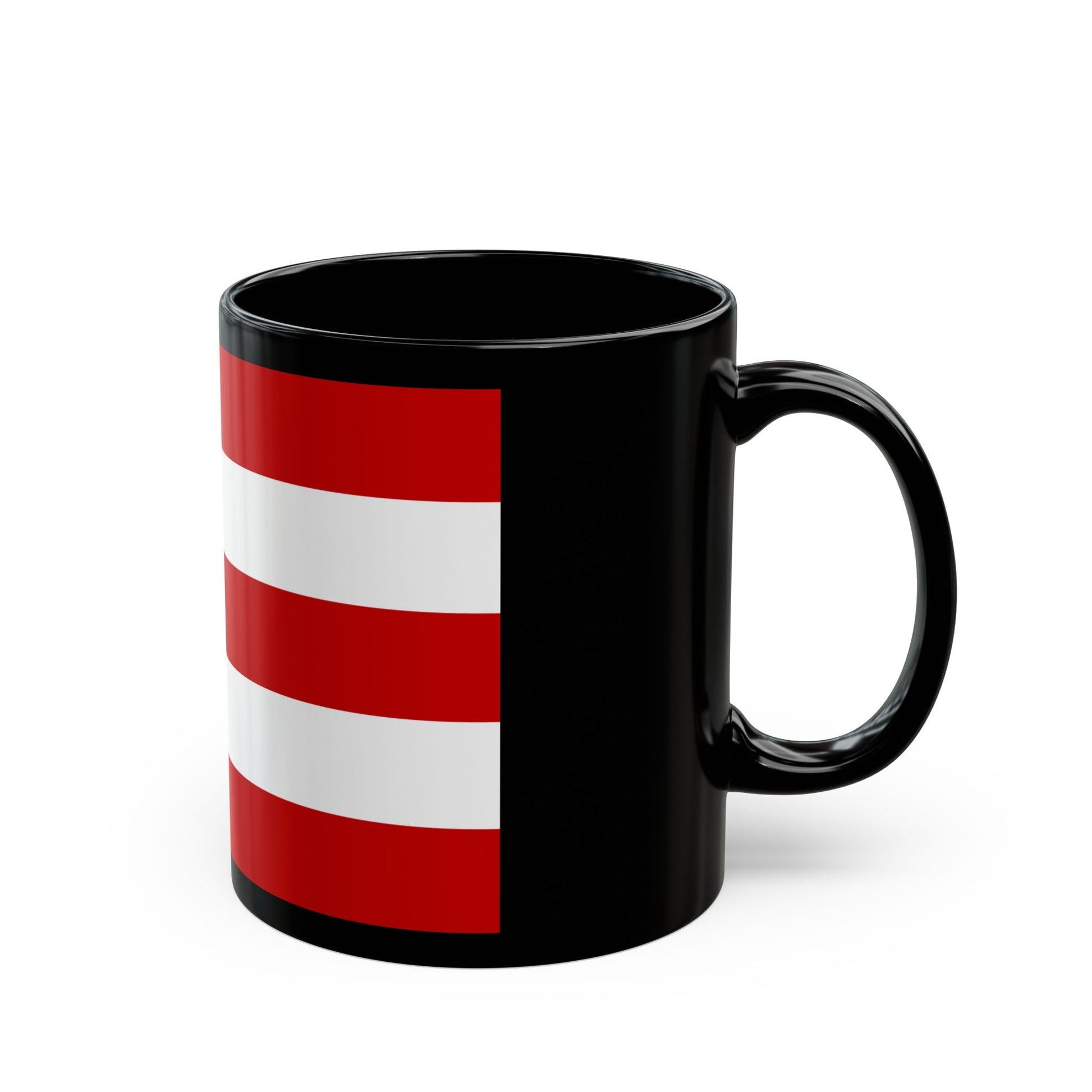 Flag of Cuneo Italy - Black Coffee Mug-The Sticker Space