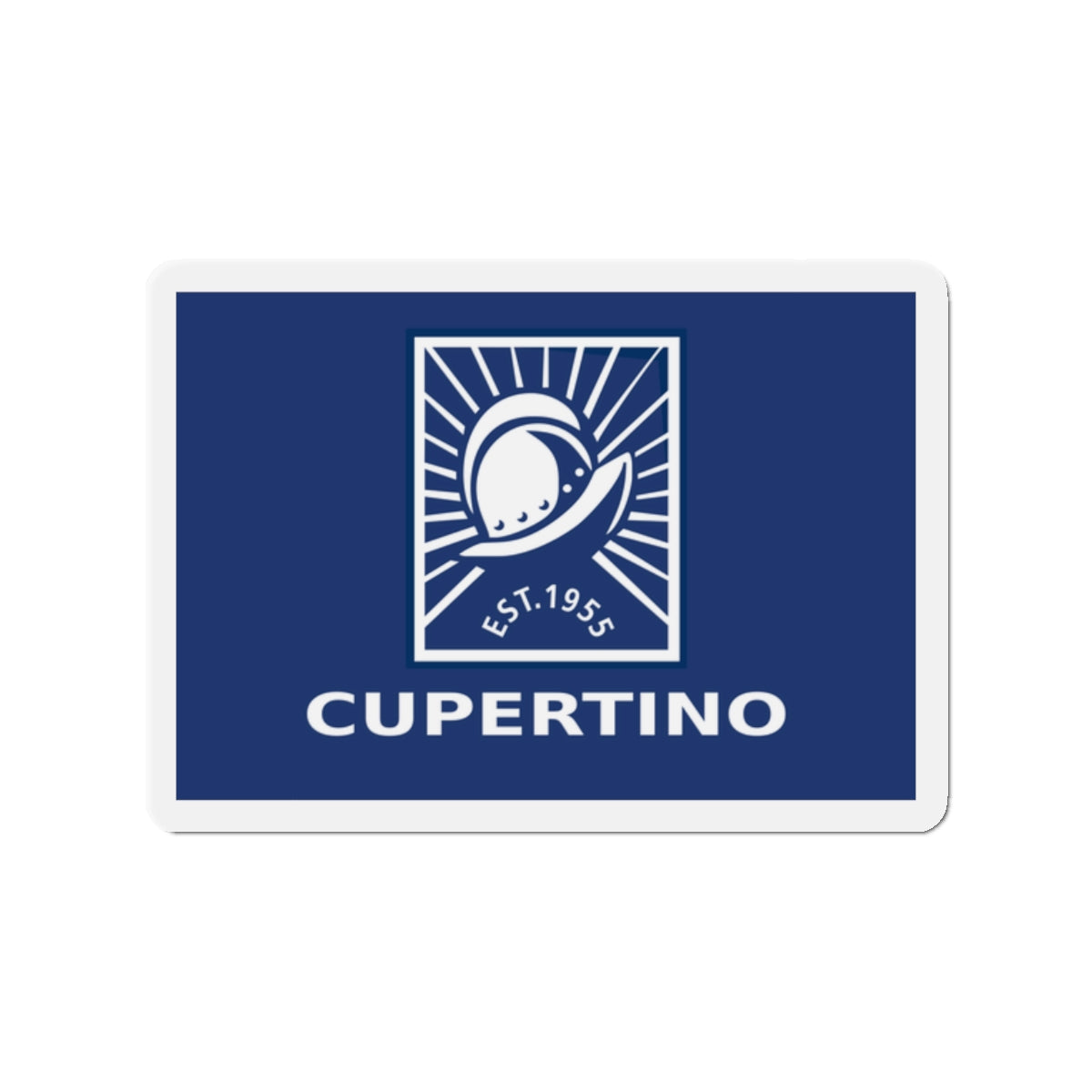 Flag of Cupertino California - Die-Cut Magnet-2" x 2"-The Sticker Space