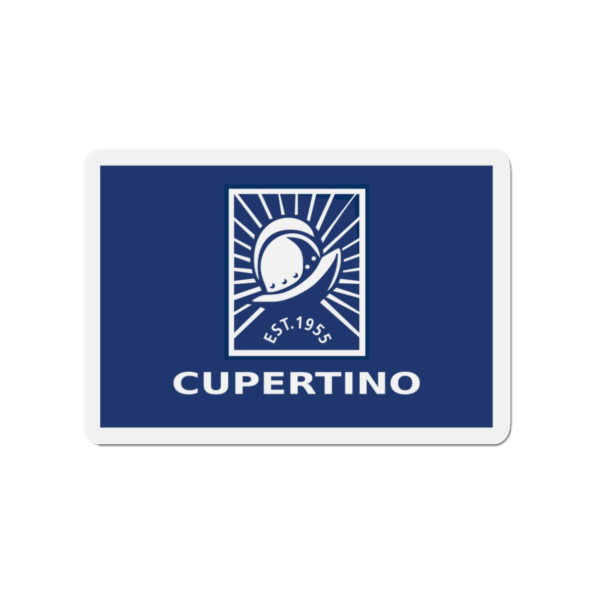 Flag of Cupertino California - Die-Cut Magnet-3" x 3"-The Sticker Space