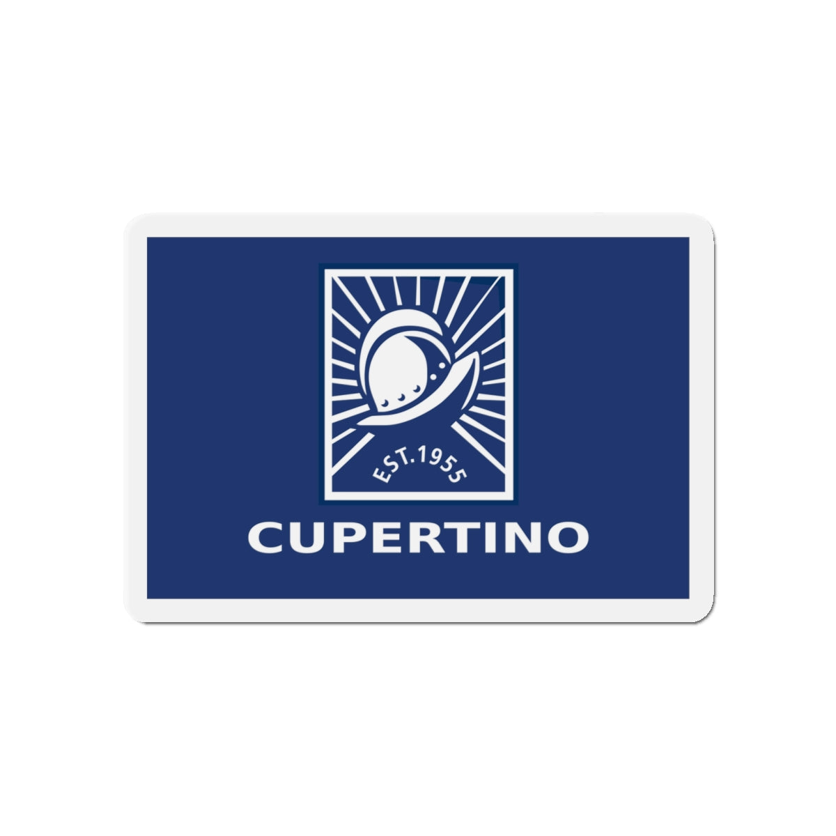 Flag of Cupertino California - Die-Cut Magnet-4" x 4"-The Sticker Space