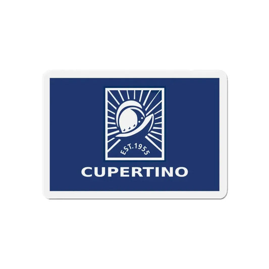 Flag of Cupertino California - Refrigerator Magnet 6 Inch - The Sticker Space