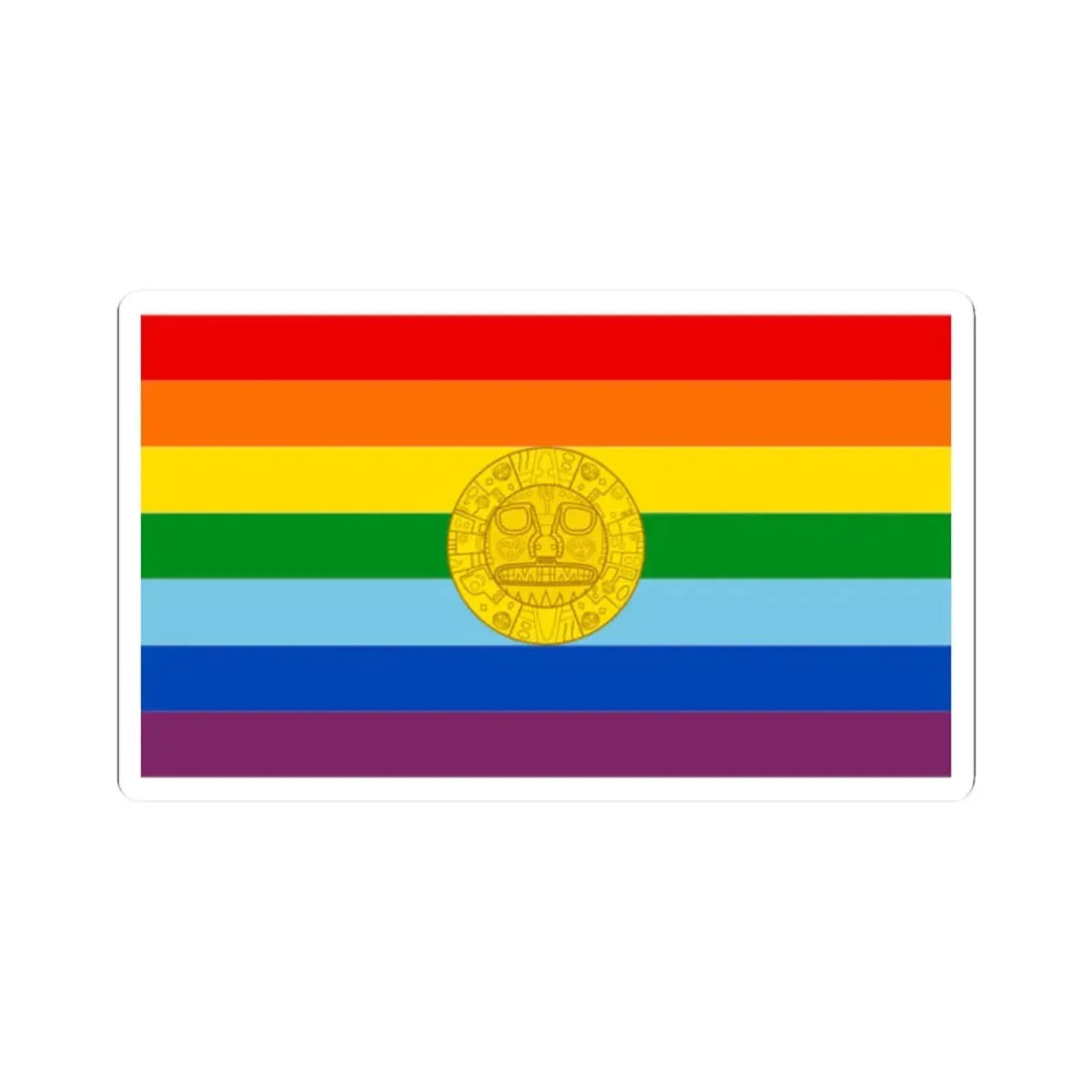 Flag of Cusco 2021 (Peru) STICKER Vinyl Kiss-Cut Decal 2 Inch White - The Sticker Space