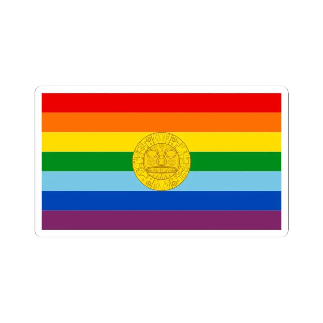 Flag of Cusco 2021 (Peru) STICKER Vinyl Kiss-Cut Decal 3 Inch White - The Sticker Space