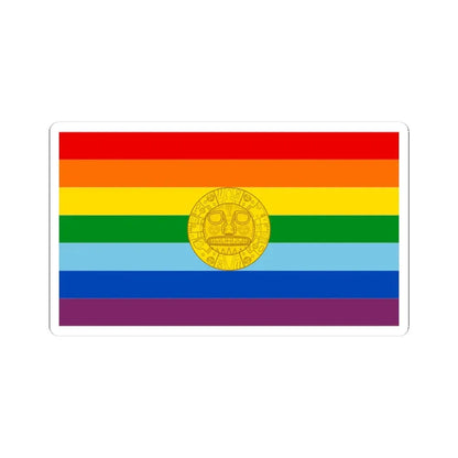 Flag of Cusco 2021 (Peru) STICKER Vinyl Kiss-Cut Decal 3 Inch White - The Sticker Space