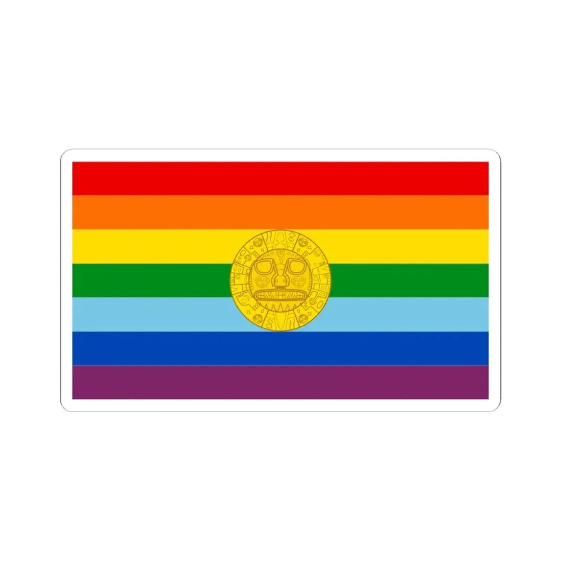 Flag of Cusco 2021 (Peru) STICKER Vinyl Kiss-Cut Decal 6 Inch White - The Sticker Space