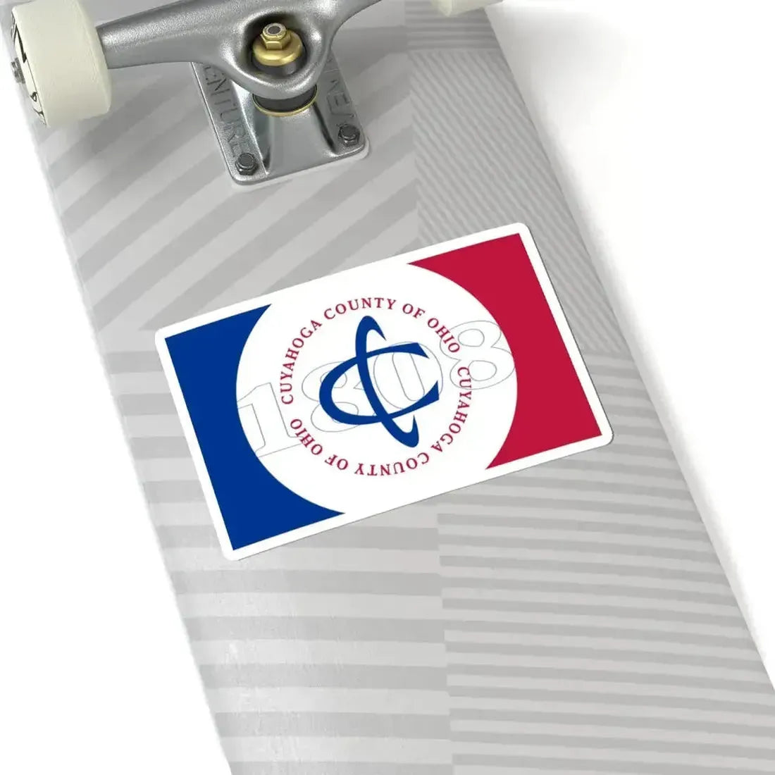 Flag of Cuyahoga County Ohio pre 2014 (United States) STICKER Vinyl Kiss-Cut Decal - The Sticker Space