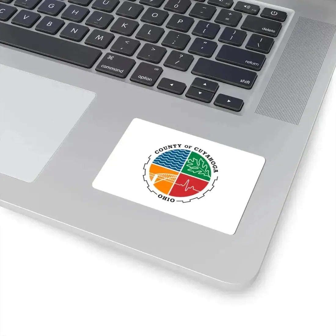 Flag of Cuyahoga County Ohio (United States) STICKER Vinyl Kiss-Cut Decal - The Sticker Space