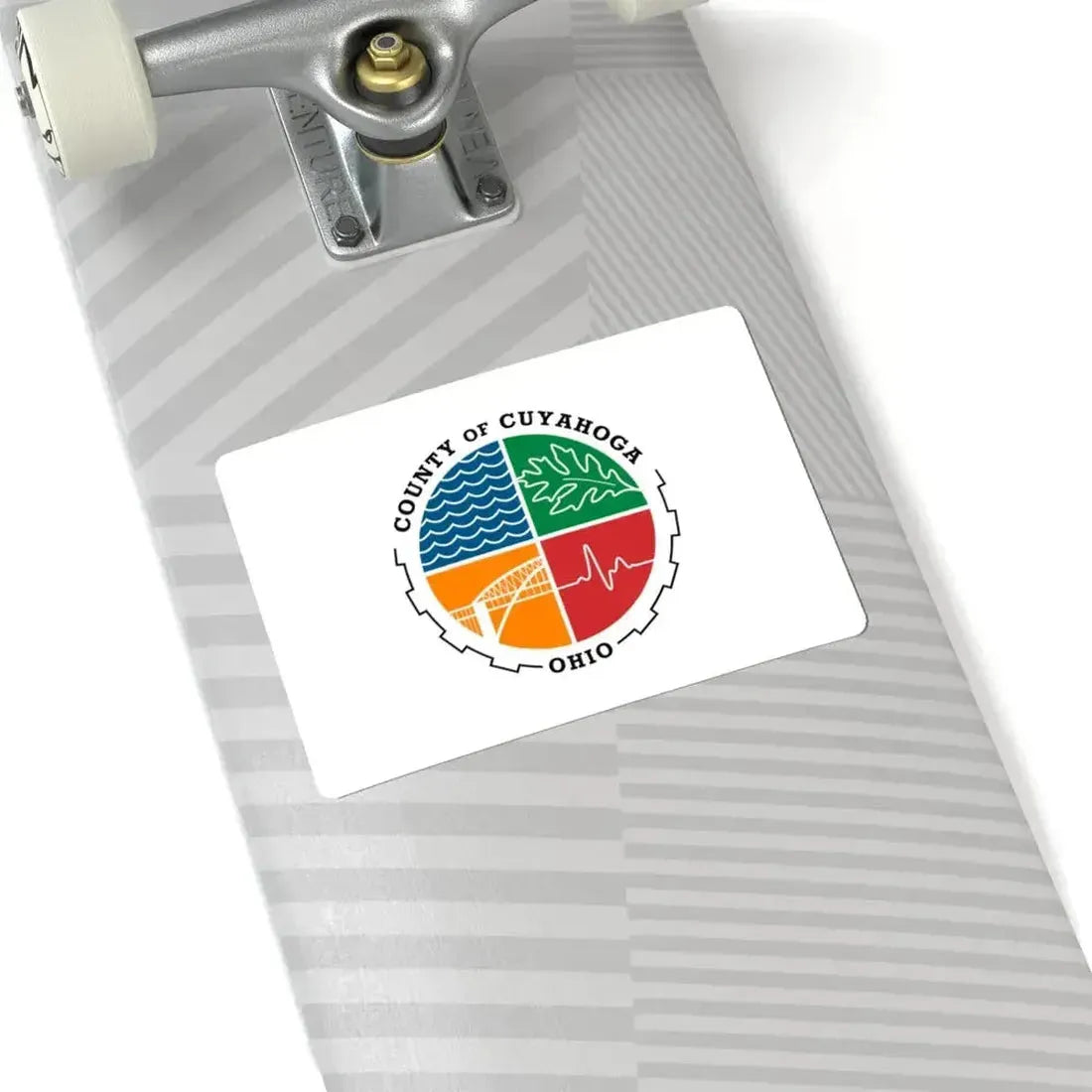 Flag of Cuyahoga County Ohio (United States) STICKER Vinyl Kiss-Cut Decal - The Sticker Space
