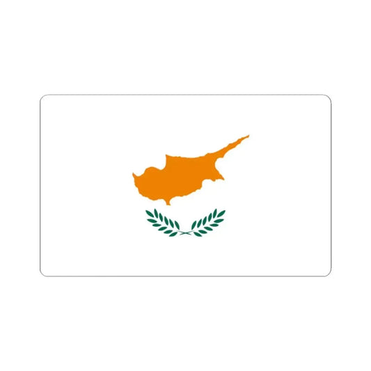 Flag of Cyprus 1960-2006 (Cyprus) STICKER Vinyl Kiss-Cut Decal 2 Inch White - The Sticker Space
