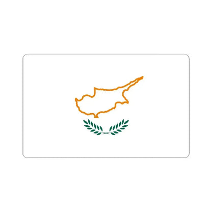 Flag of Cyprus 1960 (Cyprus) STICKER Vinyl Kiss-Cut Decal 4 Inch White - The Sticker Space
