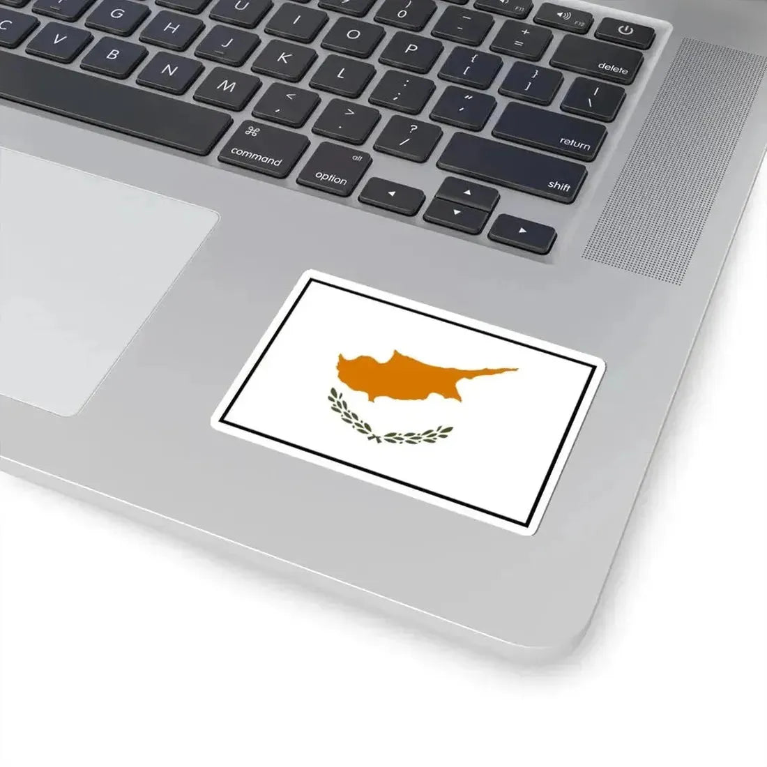 Flag of Cyprus bordered (Cyprus) STICKER Vinyl Kiss-Cut Decal - The Sticker Space