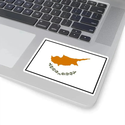 Flag of Cyprus bordered (Cyprus) STICKER Vinyl Kiss-Cut Decal - The Sticker Space