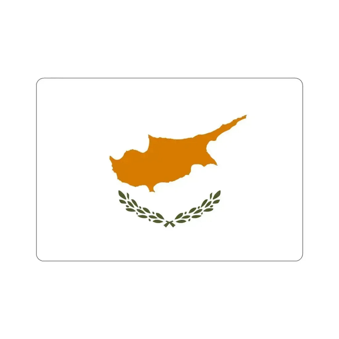 Flag of Cyprus STICKER Vinyl Die-Cut Decal 4 Inch - The Sticker Space