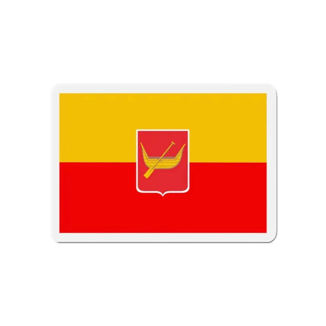Flag of Łódź Poland - Refrigerator Magnet 5 Inch - The Sticker Space