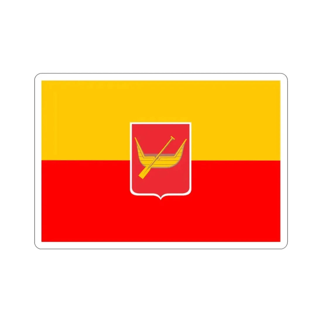 Flag of Łódź Poland STICKER Vinyl Die-Cut Decal 2 Inch - The Sticker Space