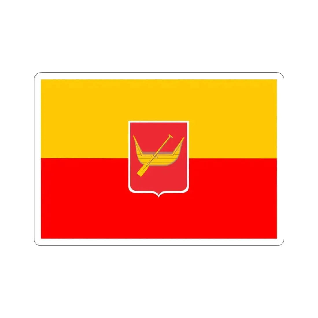 Flag of Łódź Poland STICKER Vinyl Die-Cut Decal 3 Inch - The Sticker Space