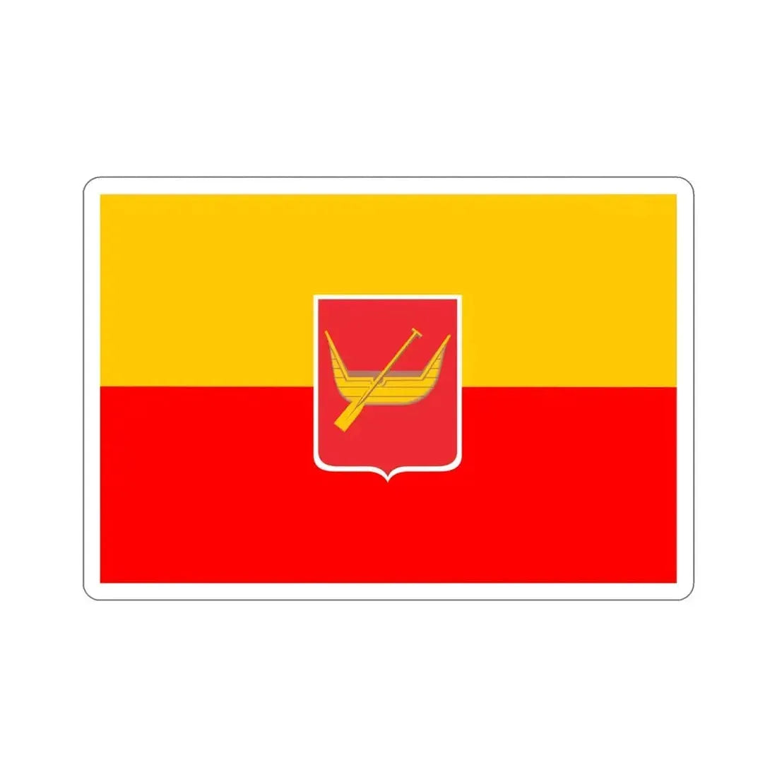 Flag of Łódź Poland STICKER Vinyl Die-Cut Decal 5 Inch - The Sticker Space