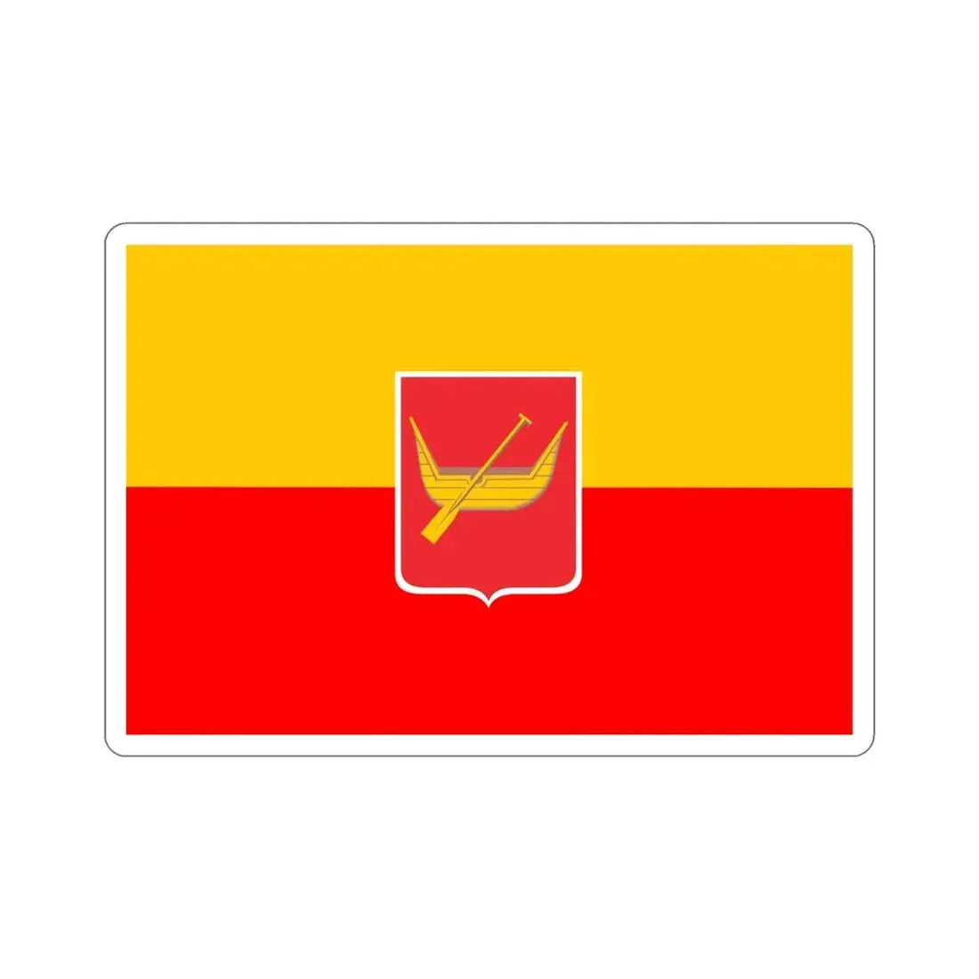 Flag of Łódź Poland STICKER Vinyl Die-Cut Decal 5 Inch - The Sticker Space