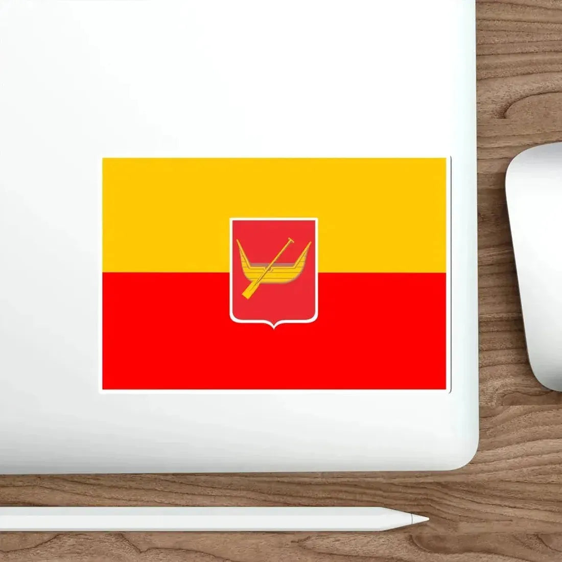 Flag of Łódź Poland STICKER Vinyl Die-Cut Decal - The Sticker Space