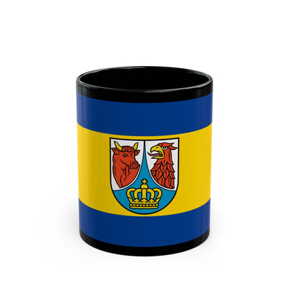 Flag of Dahme Spreewald Germany - Black Coffee Mug-11oz-The Sticker Space